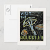 Visit the Aquarium - WPAポスターゼリー、クラゲ ポストカード (正面/裏面)