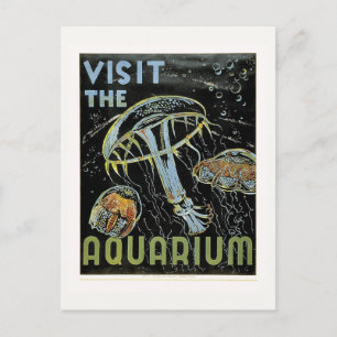 Visit the Aquarium - WPAポスターゼリー、クラゲ ポストカード
