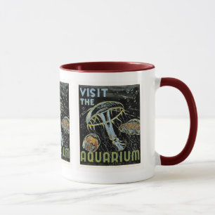 Visit the Aquarium - WPAポスターゼリー、クラゲ マグカップ