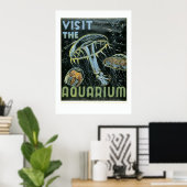 Visit the Aquarium - WPA Poster - ポスター (ホームオフィス)