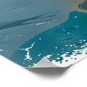 Visit The MoonヴィンテージSF旅行ポスター ポスター (角)