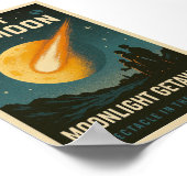 Visit the Moon – Retrofuturism Lunar Tourism ポスター (角)