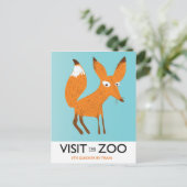 Visit the Zoo -キツネ版 ポストカード (スタンド正面)
