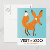 Visit the Zoo -キツネ版 ポストカード (正面/裏面)