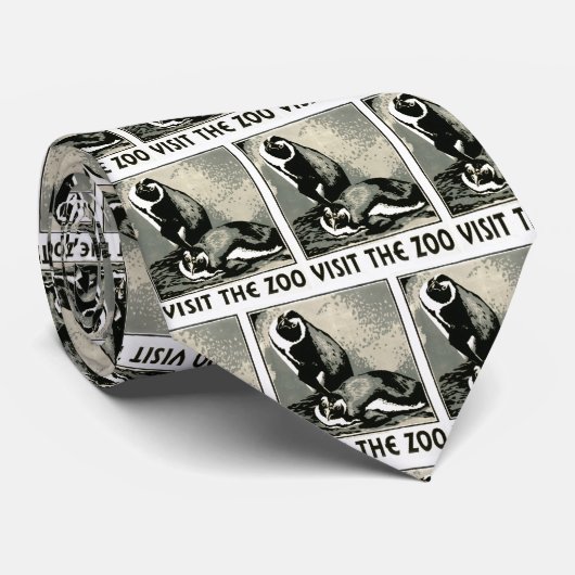 Visit the Zoo - PenguinsのヴィンテージWPAポスター ネクタイ (ロール)