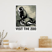 Visit the Zoo - PenguinsのヴィンテージWPAポスター ポスター (キッチン)