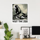 Visit the Zoo - PenguinsのヴィンテージWPAポスター ポスター (ホームオフィス)
