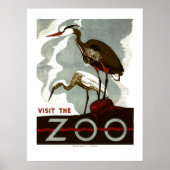 Visit the Zoo - WPA Poster - ポスター (正面)