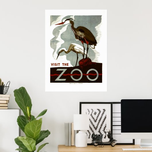 Visit the Zoo - WPA Poster - ポスター (ホームオフィス)