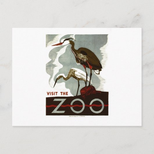Visit the Zoo - WPA Poster - ポストカード (正面)