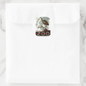 Visit the Zoo - WPA Poster - ラウンドシール (バッグ)