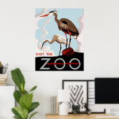 Visit The Zoo WPA Vintage Poster ポスター (ホームオフィス)