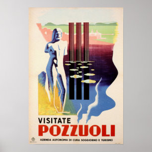 VISITATE POZZUOLI Rome Naples Italy Vintage ENIT ポスター