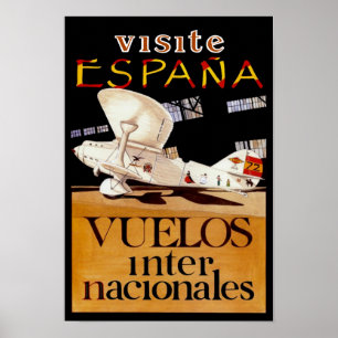 Visiteエスパーニャの~ Vuelos Internacionales ポスター