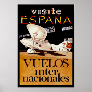 Visite Espana ~ Vuelos Internacionales ポスター