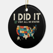 Visited All 50 US States - USA Map Travel - Visit セラミックオーナメント (左)