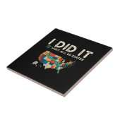 Visited All 50 US States - USA Map Travel - Visit  タイル (側面)