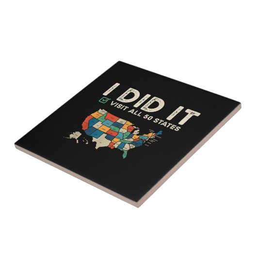 Visited All 50 US States - USA Map Travel - Visit  タイル (側面)