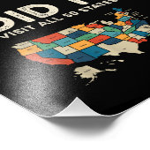 Visited All 50 US States - USA Map Travel - Visit  フォトプリント (角)