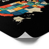 Visited All 50 US States - USA Map Travel - Visit  ポスター (角)
