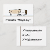 Visitekaartje hond, 名刺 (正面/裏面)