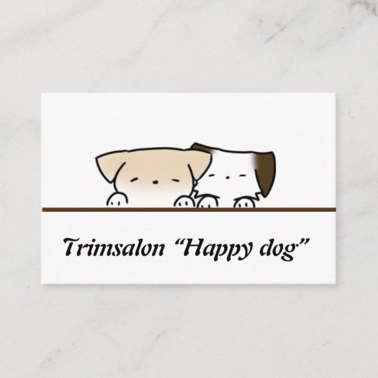 Visitekaartje hond, 名刺 (正面)