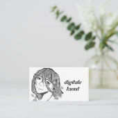 Visitekaartje lineart girl 名刺 (スタンド正面)