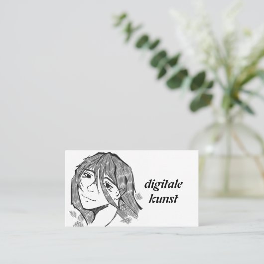 Visitekaartje lineart girl 名刺 (スタンド正面)