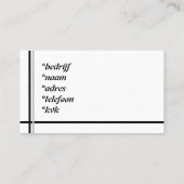 Visitekaartje lineart girl 名刺 (裏面)