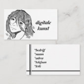 Visitekaartje lineart girl 名刺 (正面/裏面)