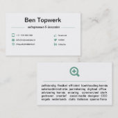 Visitekaartje werkzoekend 1 名刺 (正面/裏面)