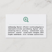 Visitekaartje werkzoekend 1 名刺 (裏面)