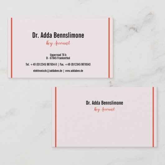 Visitencarteライン 名刺 (正面/裏面)