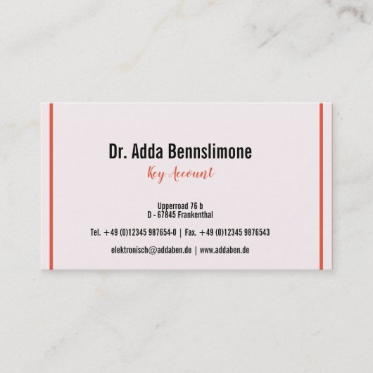 Visitencarteライン 名刺 (正面)