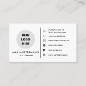 Visitencarte Vorlage - Selbst Gastalten 名刺 (正面)