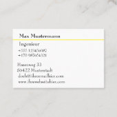 Visitenkarte Baubranche und Handwerk 4 名刺 (裏面)