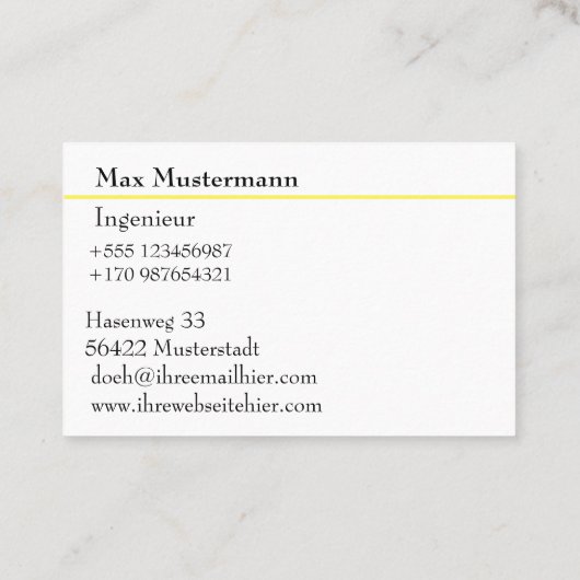 Visitenkarte Baubranche und Handwerk 4 名刺 (裏面)