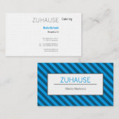 Visitenkarte blau gestreft 名刺 (正面/裏面)