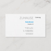 Visitenkarte blau gestreft 名刺 (正面)