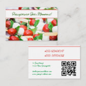 Visitenkarte Catering 3 Frisches Rot und Grün 名刺 (正面/裏面)