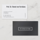 Visitenkarte dezent alu 名刺 (正面/裏面)