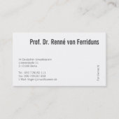 Visitenkarte dezent alu 名刺 (正面)