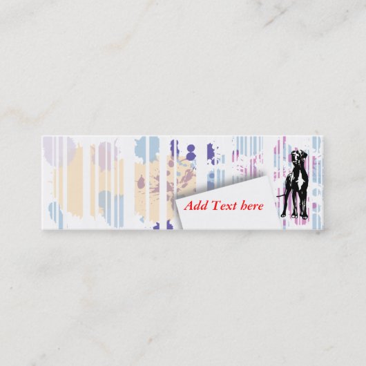 Visitenkarte Dogge スキニー名刺 (正面)