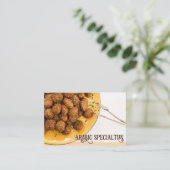 Visitenkarte Falafel Arabic Specialties honiggelb 名刺 (スタンド正面)