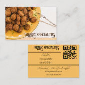 Visitenkarte Falafel Arabic Specialties honiggelb 名刺 (正面/裏面)