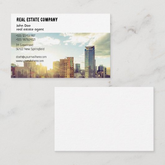 Visitenkarte glänzende moderne skyline  名刺 (正面/裏面)