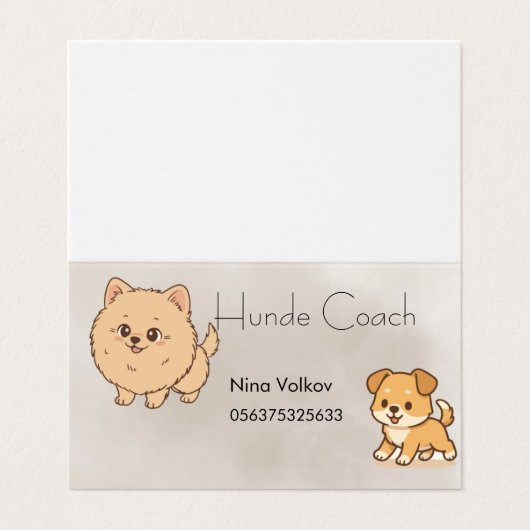 Visitenkarte Hundetrainer  名刺 (外部フラット)