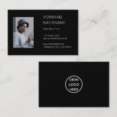 Visitenkarte mit Foto Vorlage - Selbst  Gestalten 名刺 (正面/裏面)