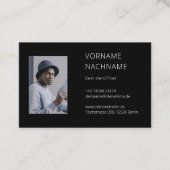 Visitenkarte mit Foto Vorlage - Selbst  Gestalten 名刺 (正面)