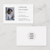 Visitenkarte mit Foto Vorlage - Selbst  Gestalten 名刺 (正面/裏面)